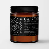 Zodiac Candles / Birthday Candles in Amber Glass I Candlefy