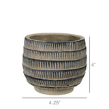 Cyrus Cachepot, Cement, White - Sm
