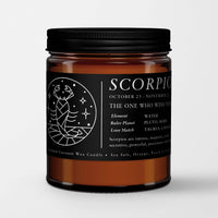 Zodiac Candles / Birthday Candles in Amber Glass I Candlefy