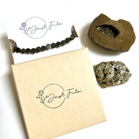 Pyrite Beaded Stretched Bracelet