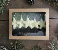 Felted Wool Star Ornament - Set of 5
