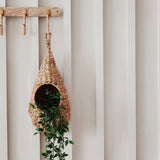 Handwoven Wicker Wall Hanging Basket L Savar Pot Planter