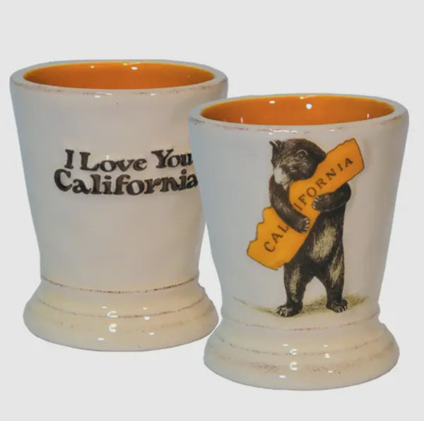 Ca Bear Hug Ceramic Shot Glass