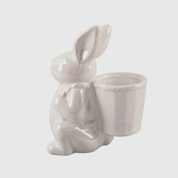 Ceramic Basket Bunny