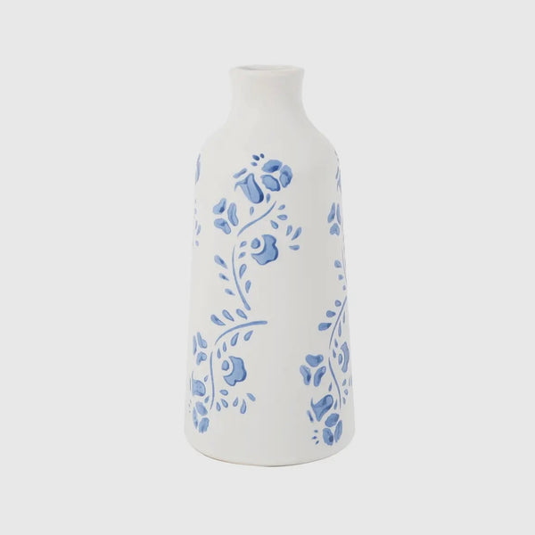 Everyday Blue Floral Print Ceramic Vase