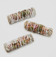 Floral Smudge Bundle - White Sage and Dragon Daisy Flowers