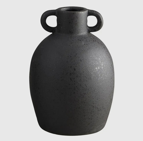 Grey Two Handle Pot