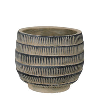 Cyrus Cachepot, Cement, White - Sm