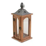 Wood/Galvanized Metal Lantern