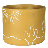 Desert Vista Cachepot, Cement, Ochre