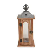 Wood/Galvanized Metal Lantern