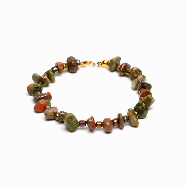 Unakite- Gemstone Bracelet