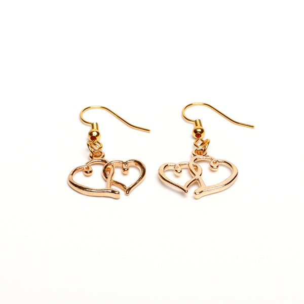Gold Heart Earrings